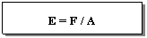 กล่องข้อความ: E = F / A